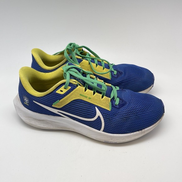 Nike Sneakers Mens 8.5 Pegasus 40 FN0020-401 Brazil CBF Blue Running Gym Shoes - Picture 1 of 11